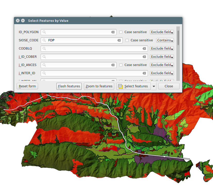 Selección por valores en QGIS 3.0