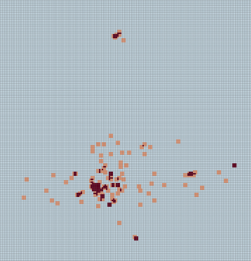 Detección de hotspots, relacionados con robos a las personas, mediante Visualist. 