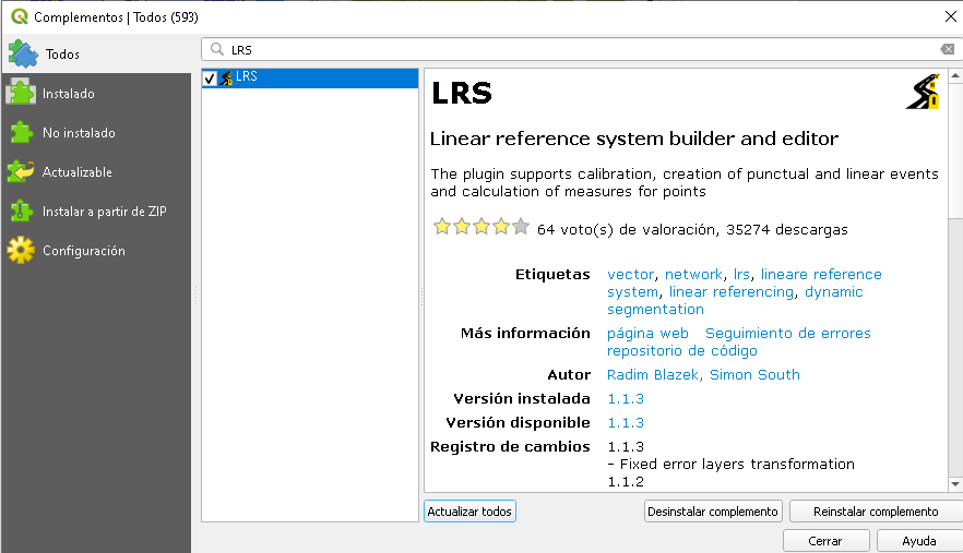 Segmentación dinámica. Instalar complemento LRS