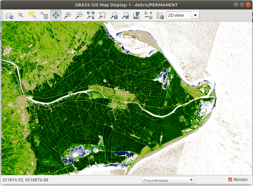 Cálculo del NDVI con una imágen Copernicus