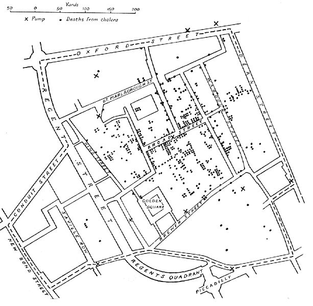 SIG y Epidemiología. Mapa Dr Snow