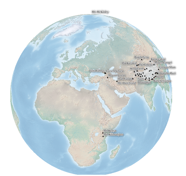 mapa globo QGIS 