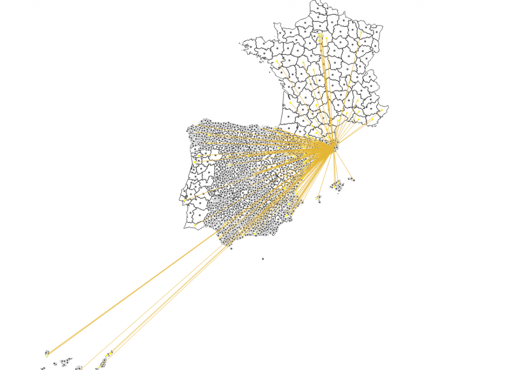 Crear un mapa de flujos con QGIS